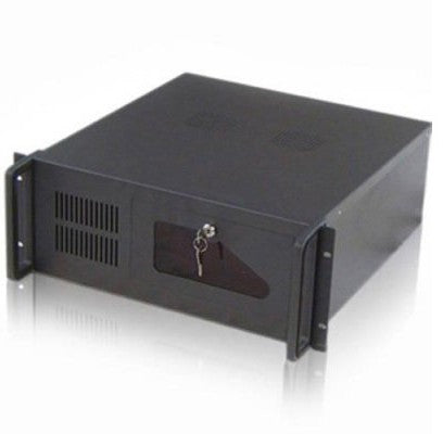 Caja servidor tooq rack 19 pulgadas 4u 406  negra sin fuente ventana transparente