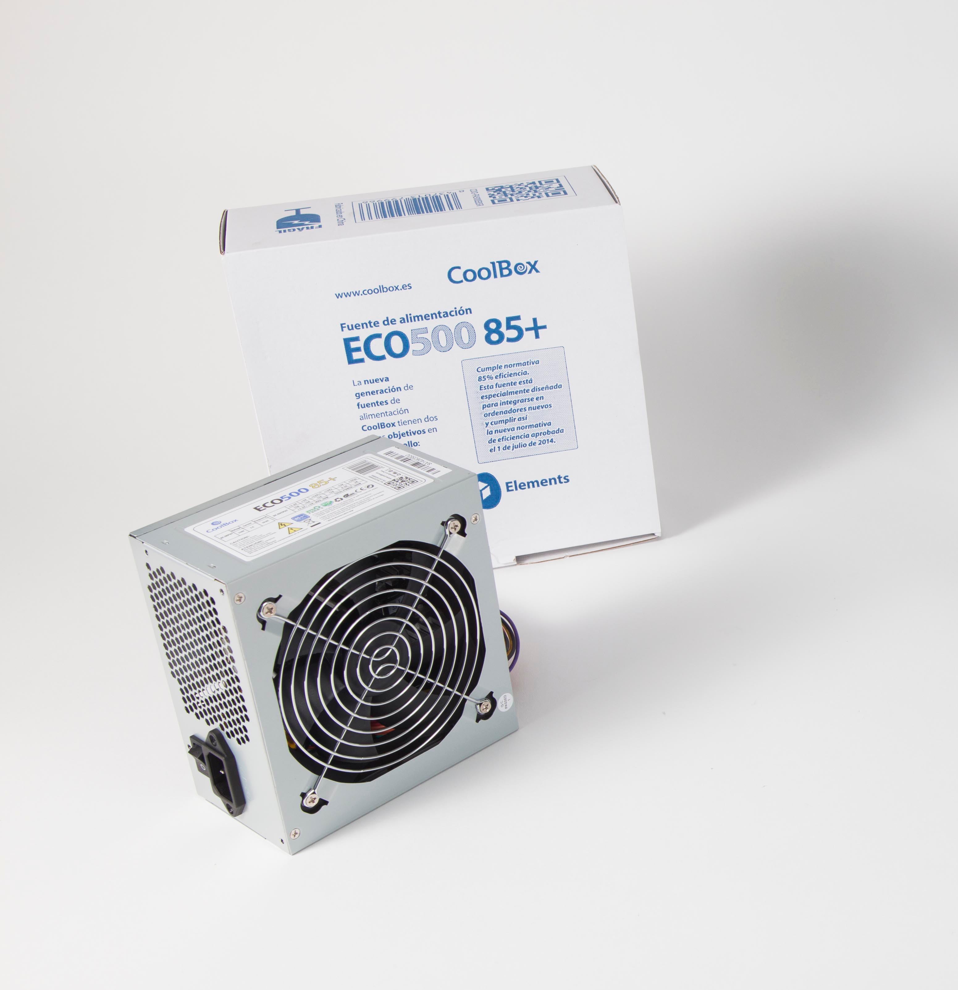 Fuente de alimentacion coolbox atx eco 500 85+ full range
