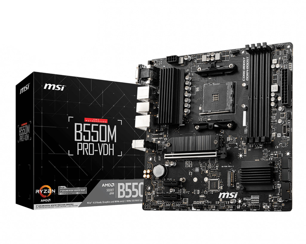Placa base msi am4 b550m pro - vdh m - atx