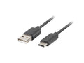 Cable usb lanberg 2.0 macho -  usb tipo c macho quick charge 3.0 1.8m negro
