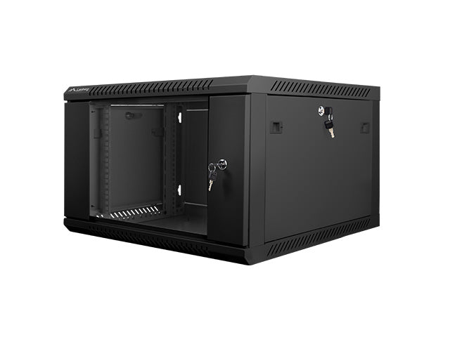 Armario rack lanberg 6u 600x600x368 auto ensamblado 19 pulgadas pulgadas hasta 60 kg negro