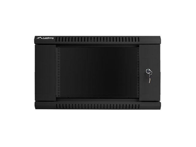 Armario rack lanberg 6u 600x450x368 auto ensamblado 19 pulgadas hasta 60 kg negro