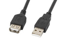 Cable alargador lanberg usb 2.0 macho hembra 5m negro