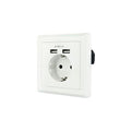 Enchufe nanocable tooq schuko - 2 tomas usb