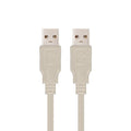 Cable usb(a) 2.0 a usb(a) 2.0 nanocable 2m beige macho a macho