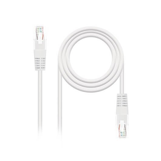 Cable red nanocable latiguillo rj45 utp cat6 1m blanco