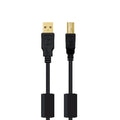 Cable ferrita usb(a) 2.0 a usb(b) 2.0 nanocable 5m negro macho - macho