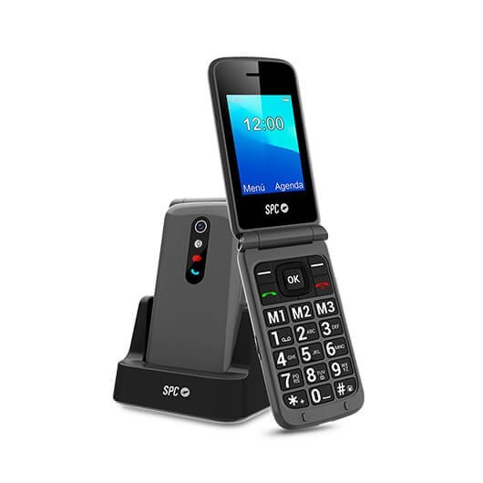 Telefono movil spc stella 2 titanium tipo tapa - dual sim -  2.4 pulgadas -  radio -  bluetooth -  boton sos