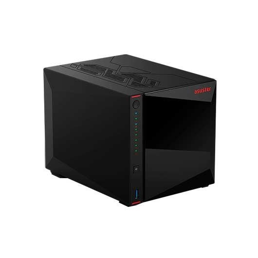 Servidor nas asustor tower 4 bay quad - core 2ghz 4gb ddr4