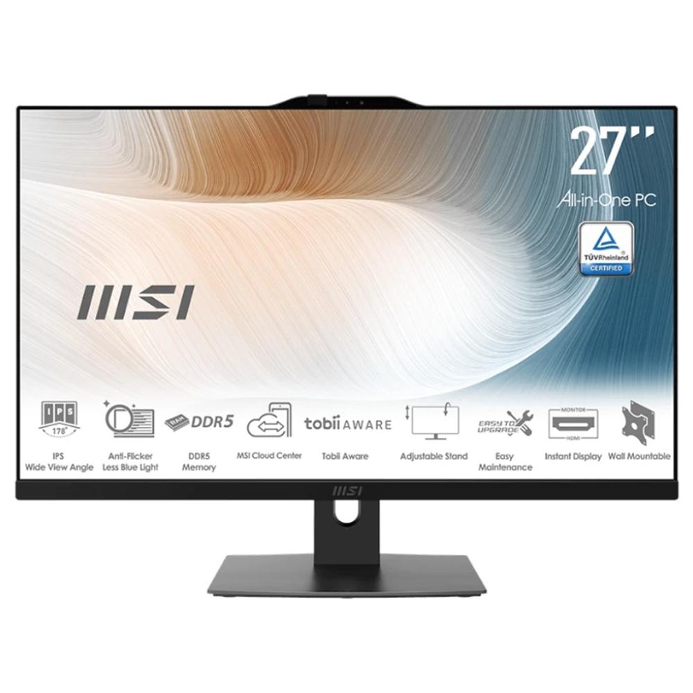 Ordenador all in one msi am272p - 893es core 5 - 120u -  16gb -  ssd 512gb -  27 pulgadas fhd -  w11p