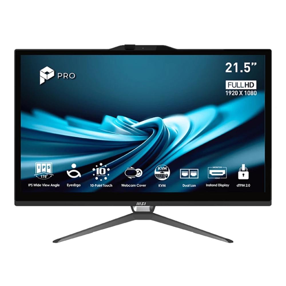 Ordenador all in one msi pro ap222t - 434eu g7400 -  4gb -  ssd 128gb -  21.5 pulgadas fhd -  w11p