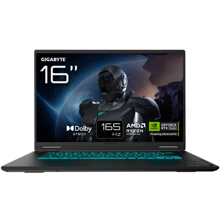 Portatil gigabyte a16 r7 - 260 -  32gb -  ssd 1tb -  rtx 5070 8gb -  16 pulgadas fhd+ -  freedos
