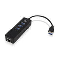 Hub usb ewent 3 puertos + 1 puerto gigabit lan -  usb 3.1 gen 1