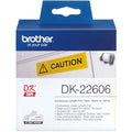 Etiquetas cinta continua brother amarilla dk22606 62mm