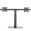 Soporte de mesa ewent ew1538 con resorte de gas para 2 monitores de hasta 27 pulgadas