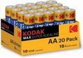 Blister pilas kodak alcalina max aa lr6  blister 20 pilas
