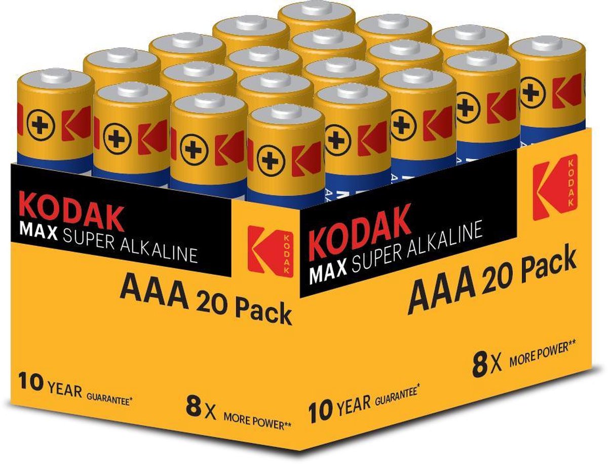 Blister pilas kodak alcalina max aaa lr3  blister 20 pilas