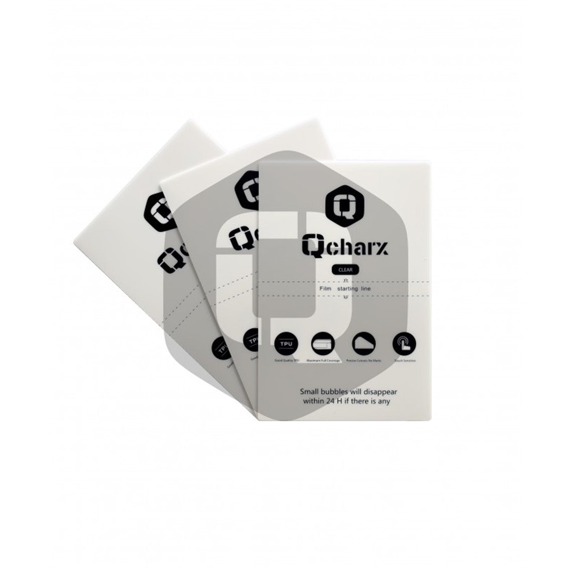 Laminas de proteccion frontales qcharx hidrogel hd qx1 10 unidades
