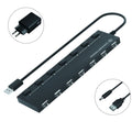 Hub usb 2.0 conceptronic hubbies08 7 puertos con interruptores con alimentador