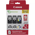 Cartucho tinta canon pg 540 x2 + cl 541 xl + papel fotografico